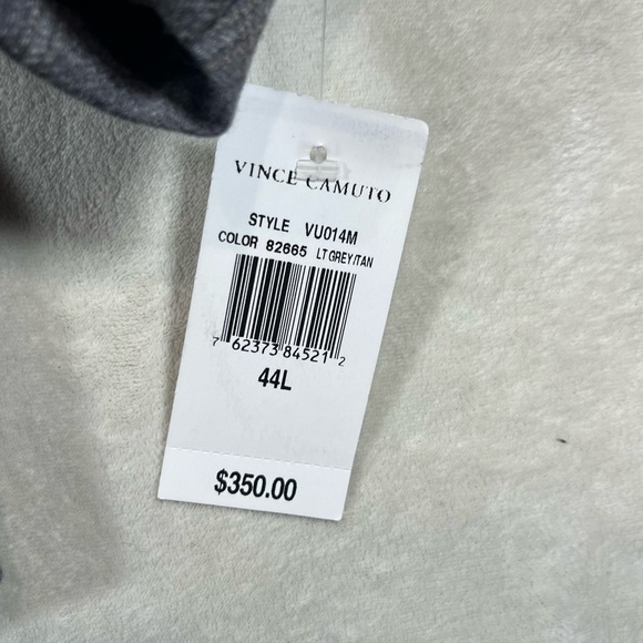 NWT Vince Camuto 44L 100% Wool Charcoal Plaid Blazer - Picture 5 of 12